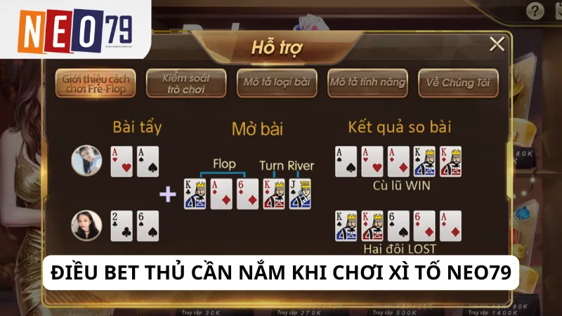Điều bet thủ cần nắm khi chơi xì tố Neo79